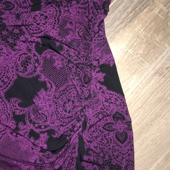 Jones New York purple/ black sleeveless maxi sz 6 - Picture 2 of 4